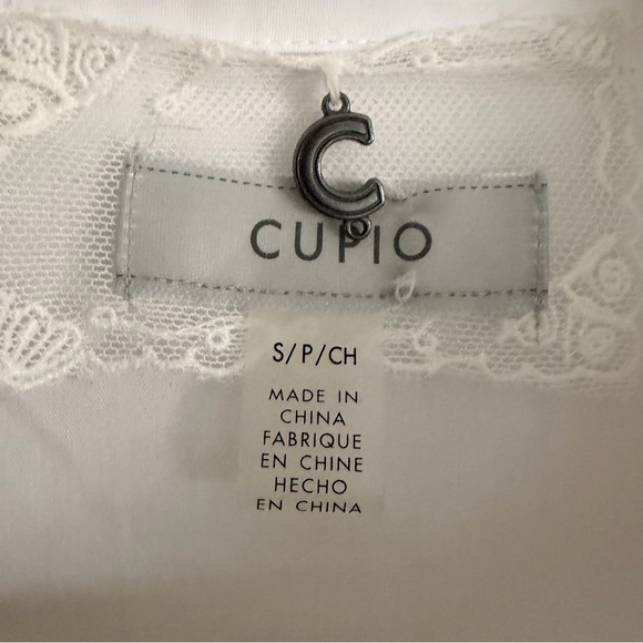 Cupio Roll Sleeve Asymmetrical Hem Tunic Size S in White - Picture 4 of 12